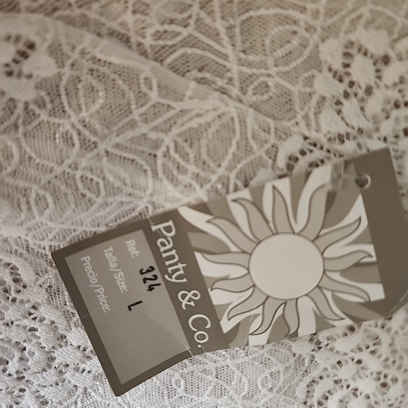 Panty & Co. 2-pc Lingerie All Lace Cheeky Boyshort & Top, Size L. Ref. 324. NWT - Picture 3 of 5